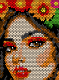 tête femme fleur
