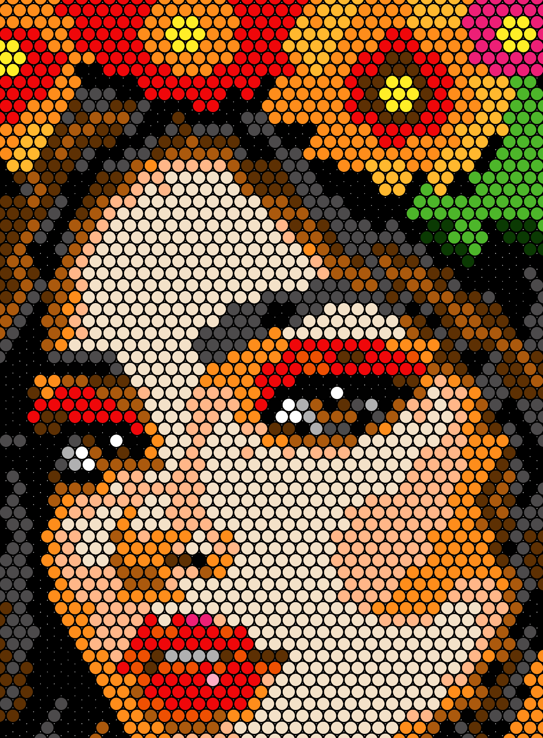tête femme fleur